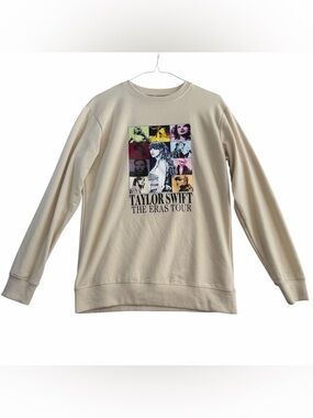 Taylor Swift The Era's Tour Graphic Sweatshirt in Cream Size S No Brand